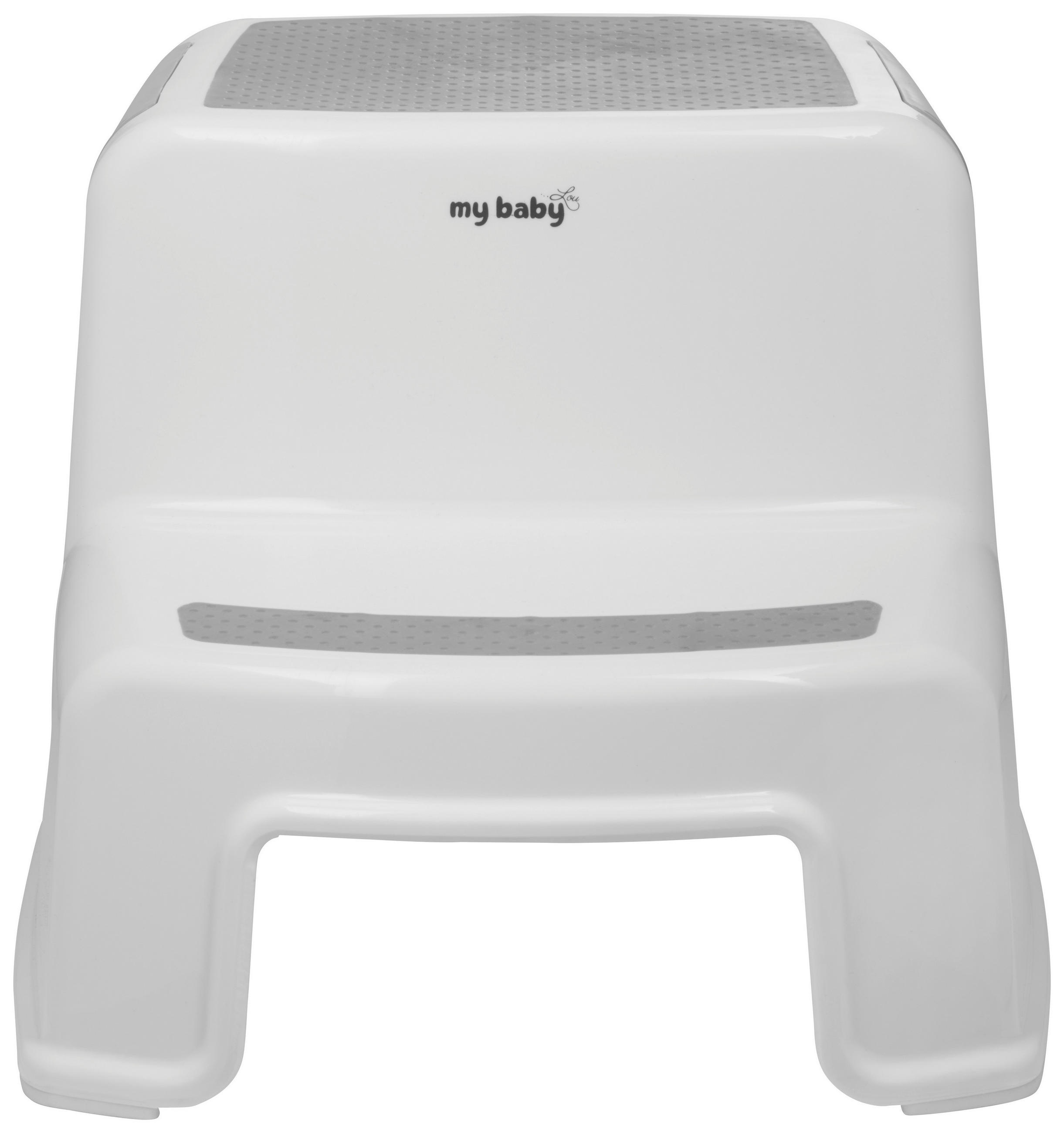 STOLICA STEPENIK BASIC GREY - siva/bela, Osnovno, plastika (36/33/26,5cm) - My Baby Lou