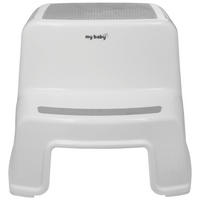 TRITTHOCKER BASIC GREY  - Weiß/Grau, Basics, Kunststoff (36/33/26,5cm) - My Baby Lou