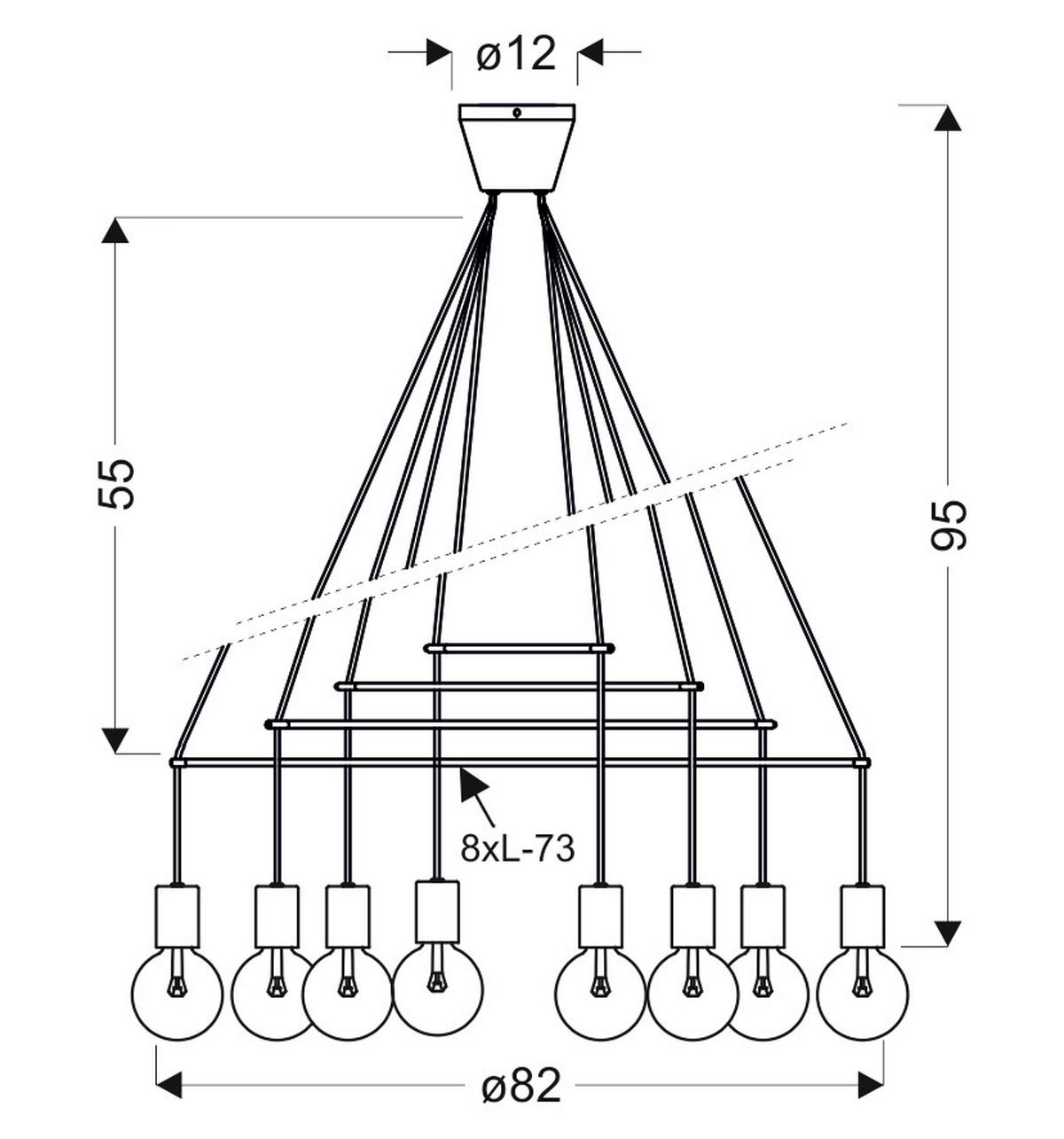 PENDELLEUCHTE Alto 82/82/95 cm   - Weiß, Design, Metall (82/82/95cm)