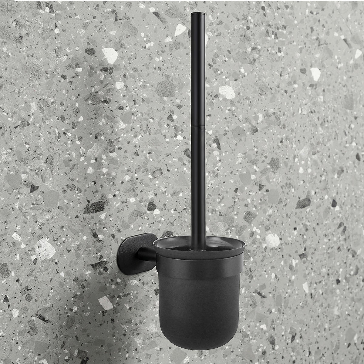 WC-BÜRSTENHALTER in   Metall, Kunststoff  - Schwarz, Basics, Kunststoff/Metall (9,5/36/12,8cm) - MSV