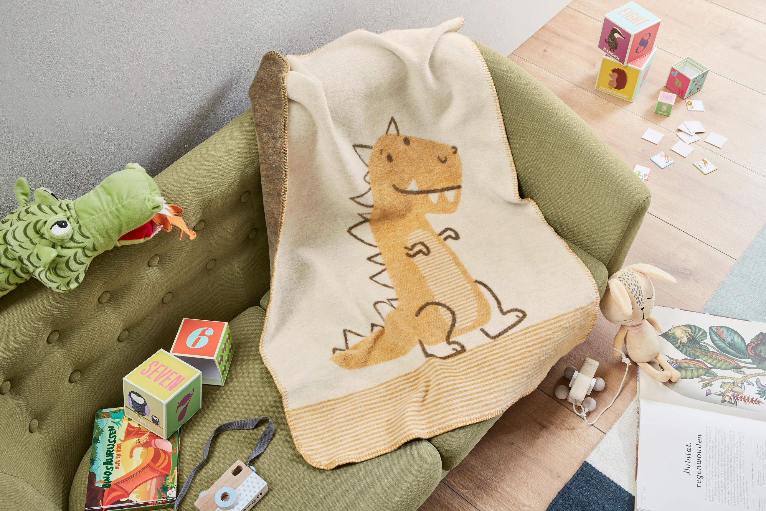 SCHMUSEDECKE  75/100 cm  - Gelb/Creme, Basics, Textil (75/100cm) - Ibena