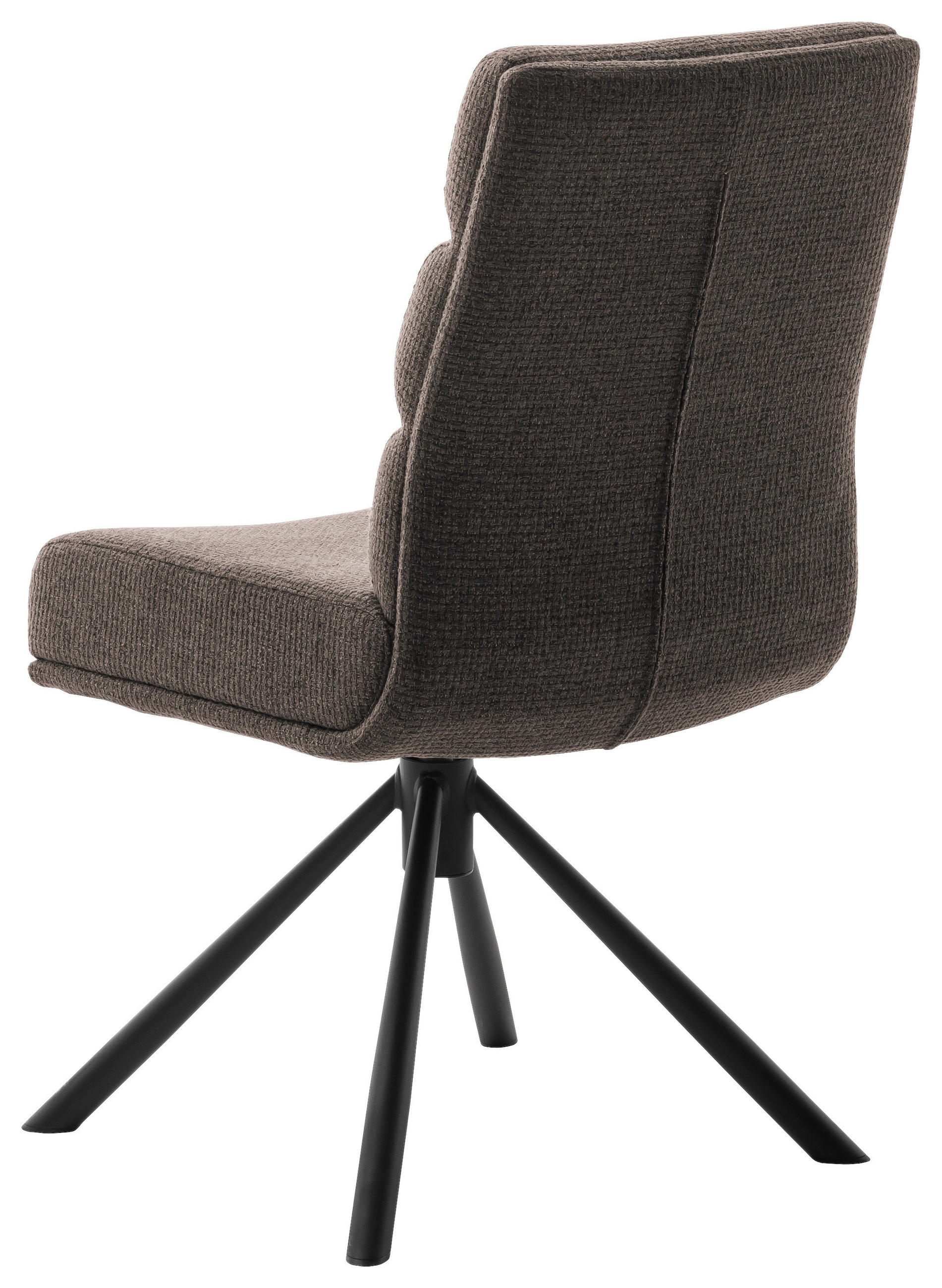 STUHL  in Stahl Webstoff Metall, Textil  - Schwarz/Cappuccino, Design, Textil/Metall (47/90/64cm) - Dieter Knoll