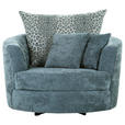 SESSEL in Flachgewebe Blau  - Blau/Multicolor, KONVENTIONELL, Textil/Metall (115/72/115cm) - Carryhome