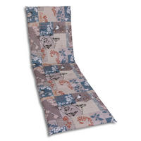 LIEGENAUFLAGE Blätter  - Taupe/Blau, Basics, Textil (58/5/188cm)