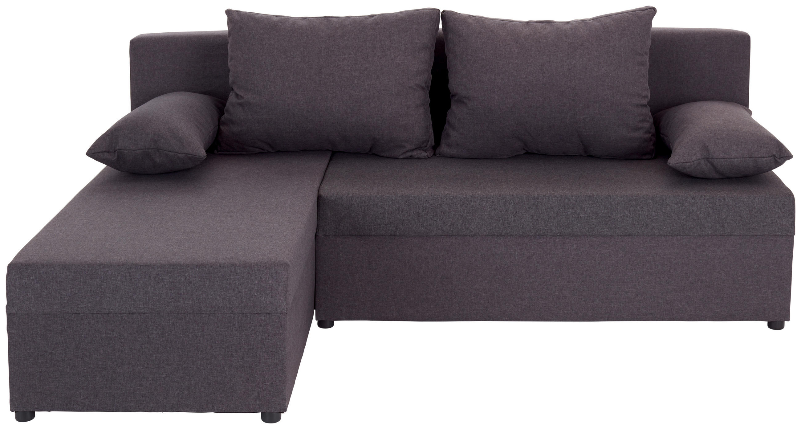 ECKSOFA Grau Webstoff  - Schwarz/Grau, Design, Kunststoff/Textil (195/147cm) - P & B
