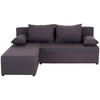 ECKSOFA Grau Webstoff  - Schwarz/Grau, Design, Kunststoff/Textil (195/147cm) - P & B