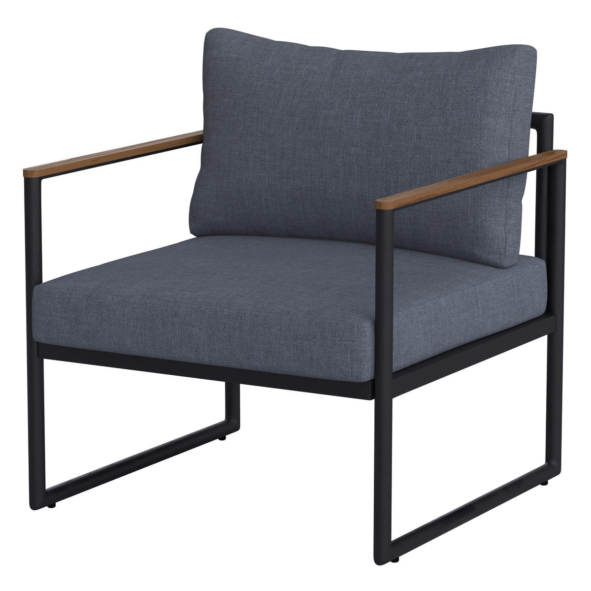 LOUNGEGARNITUR Teakholz Aluminium  - Dunkelgrau, MODERN, Holz/Metall - Ambia Garden