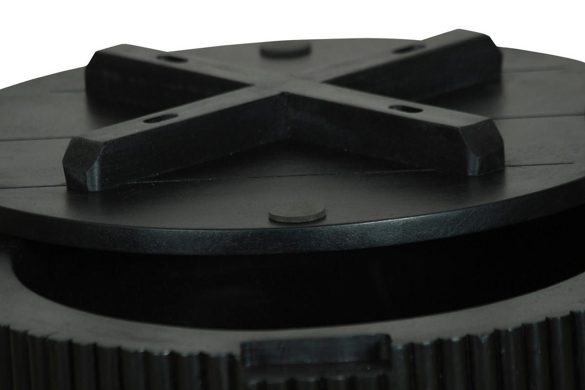 BEISTELLTISCH Mangoholz massiv Schwarz rund  - Schwarz, Design, Holz (40/50/40cm) - MID.YOU