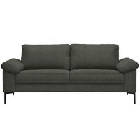 2,5-SITZER in Flachgewebe Grau  - Schwarz/Grau, Design, Textil/Metall (206/86/97cm) - Pure Home Lifestyle