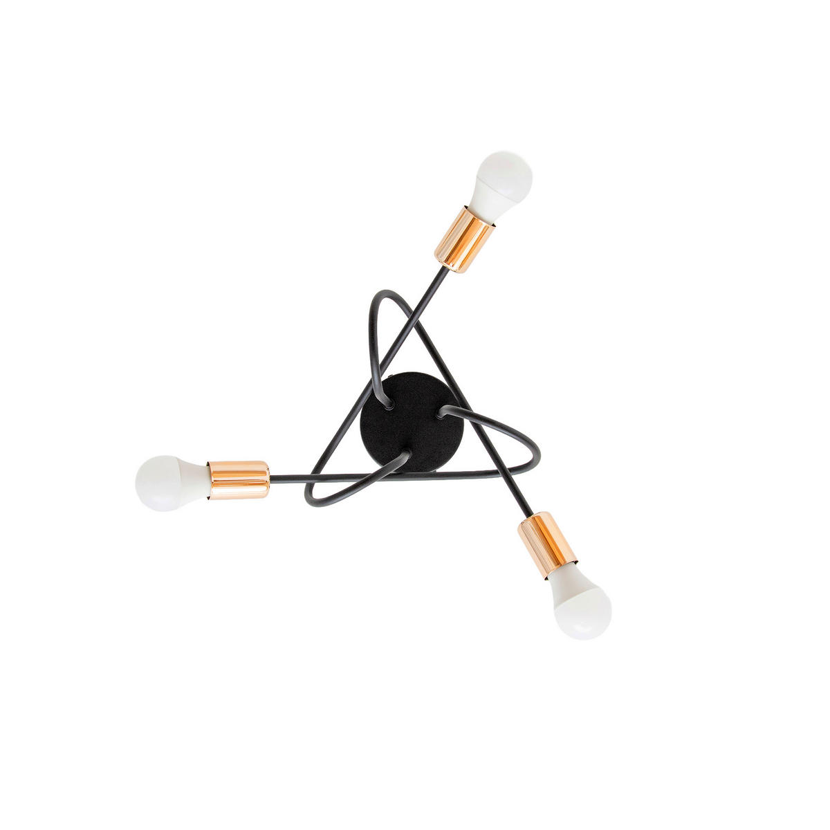 DECKENLEUCHTE    45/45/30 cm  - Schwarz/Kupferfarben, Trend, Metall (45/45/30cm)