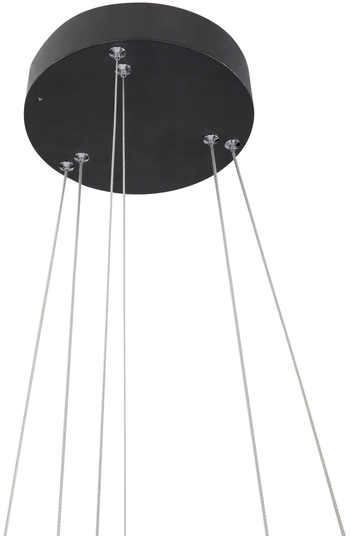 ZÁVĚSNÉ LED SVÍTIDLO, 60 cm  - bílá/černá, Trend, kov/plast (60cm) - Novel