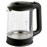 VATTENKOKARE  - svart/transparent, Basics, glas (1,7l)