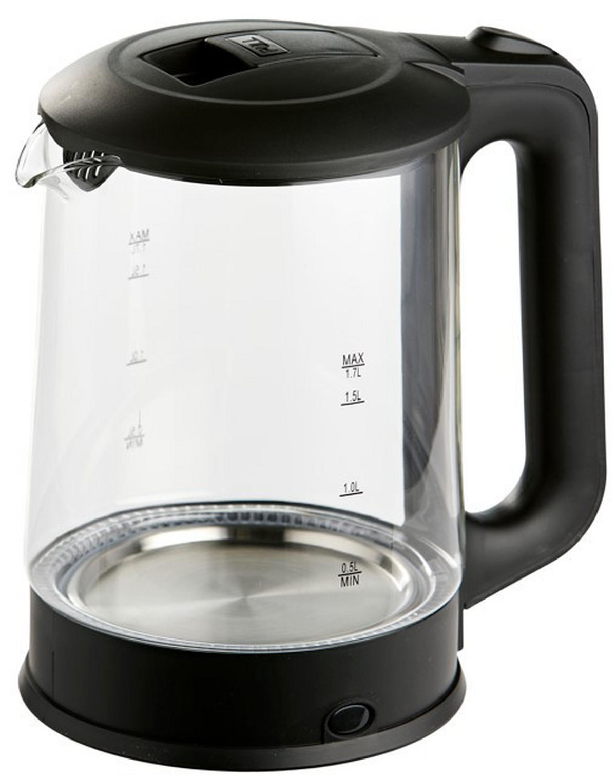 VATTENKOKARE  - svart/transparent, Basics, glas (1,7l)