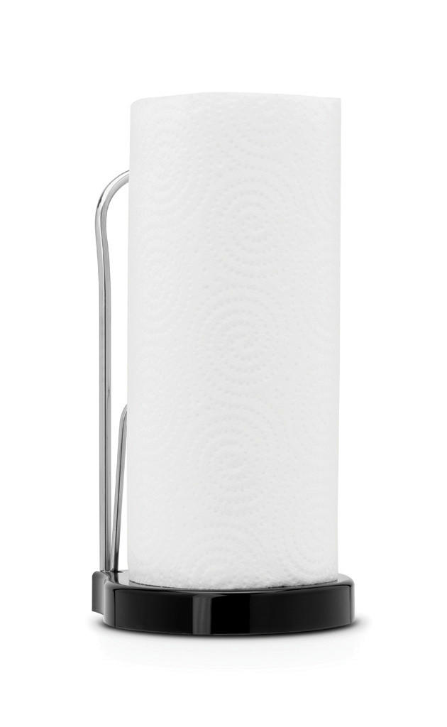 KÜCHENROLLENHALTER - Schwarz/Grau, Basics, Metall (12.3/22.3/15cm) - Brabantia