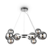 PENDELLAMPA Modern 67/25 cm  - kromfärg/grå, Trend, metall/glas (67/25cm) - MAYTONI