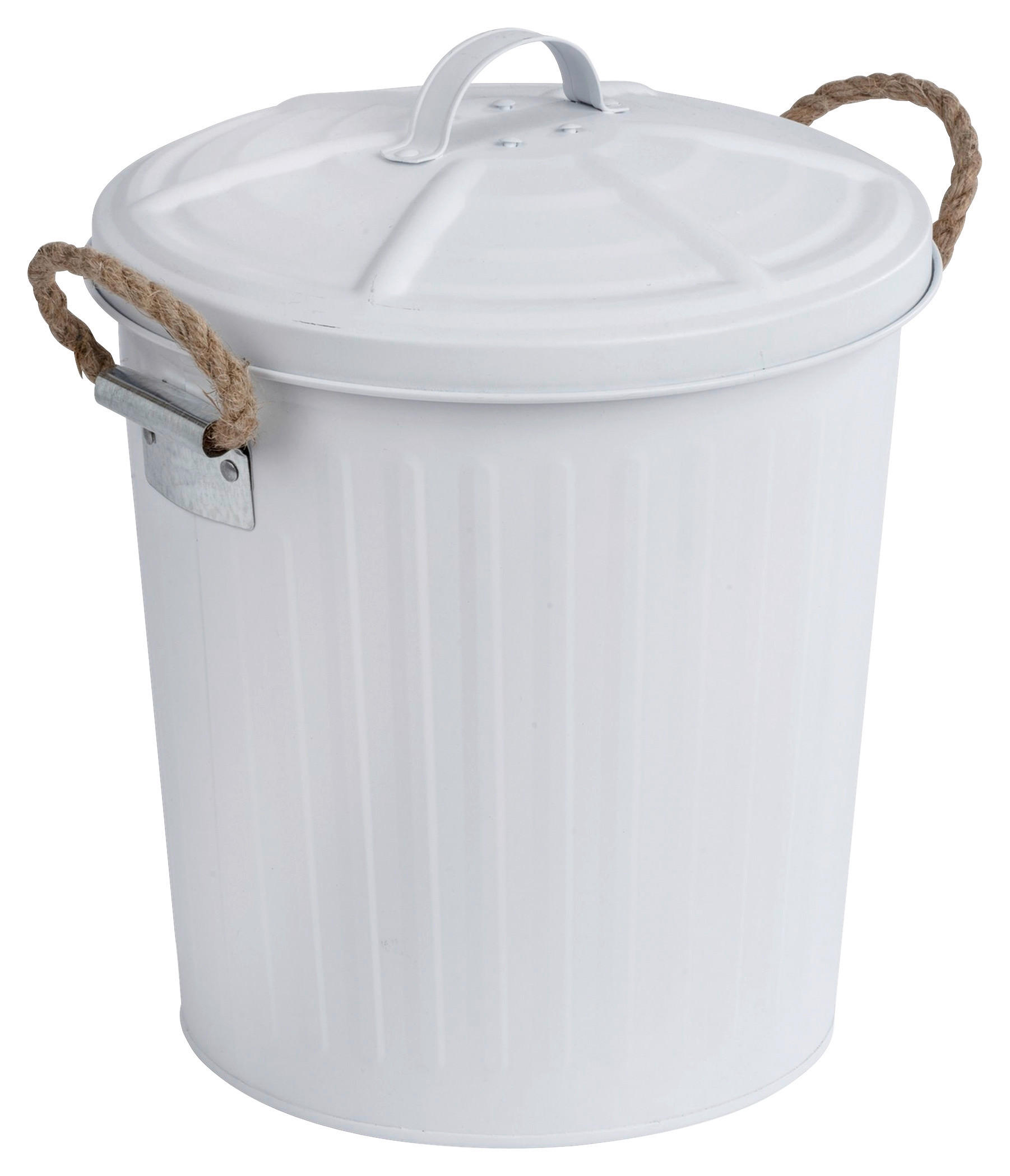 KOSMETIKEIMER GARA 6 L  - Weiß, Basics, Textil/Metall (24/28,5/23cm) - Wenko