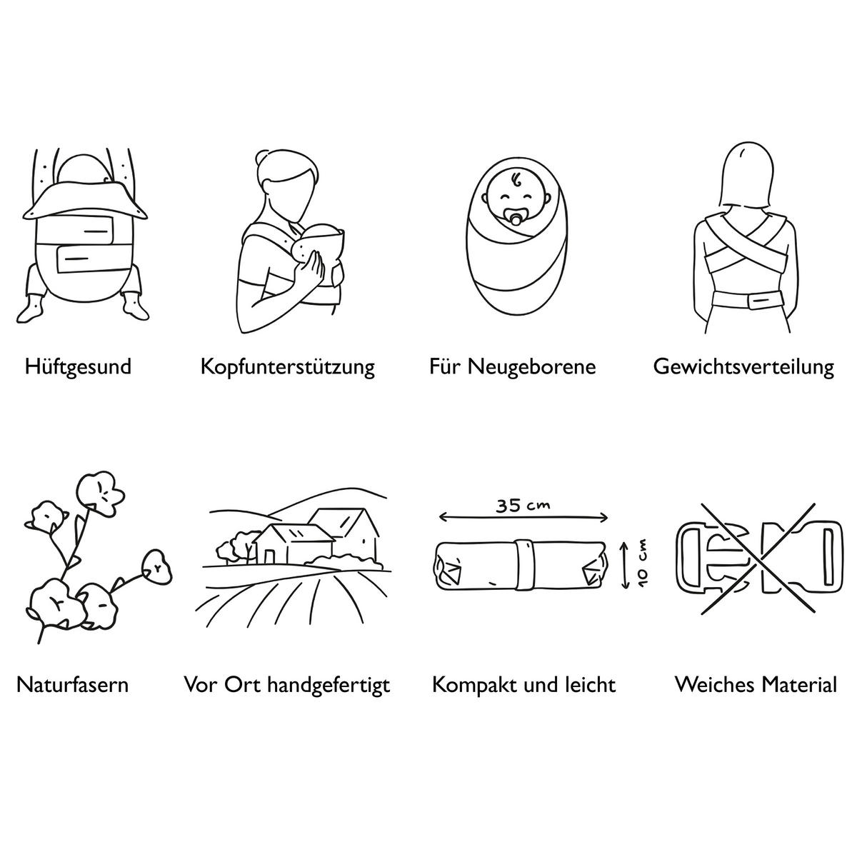 BABYTRAGE marsupi Breeze 2.0  - Hellgrau, Basics, Textil (S/Mnull) - Wickelkinder Manduca