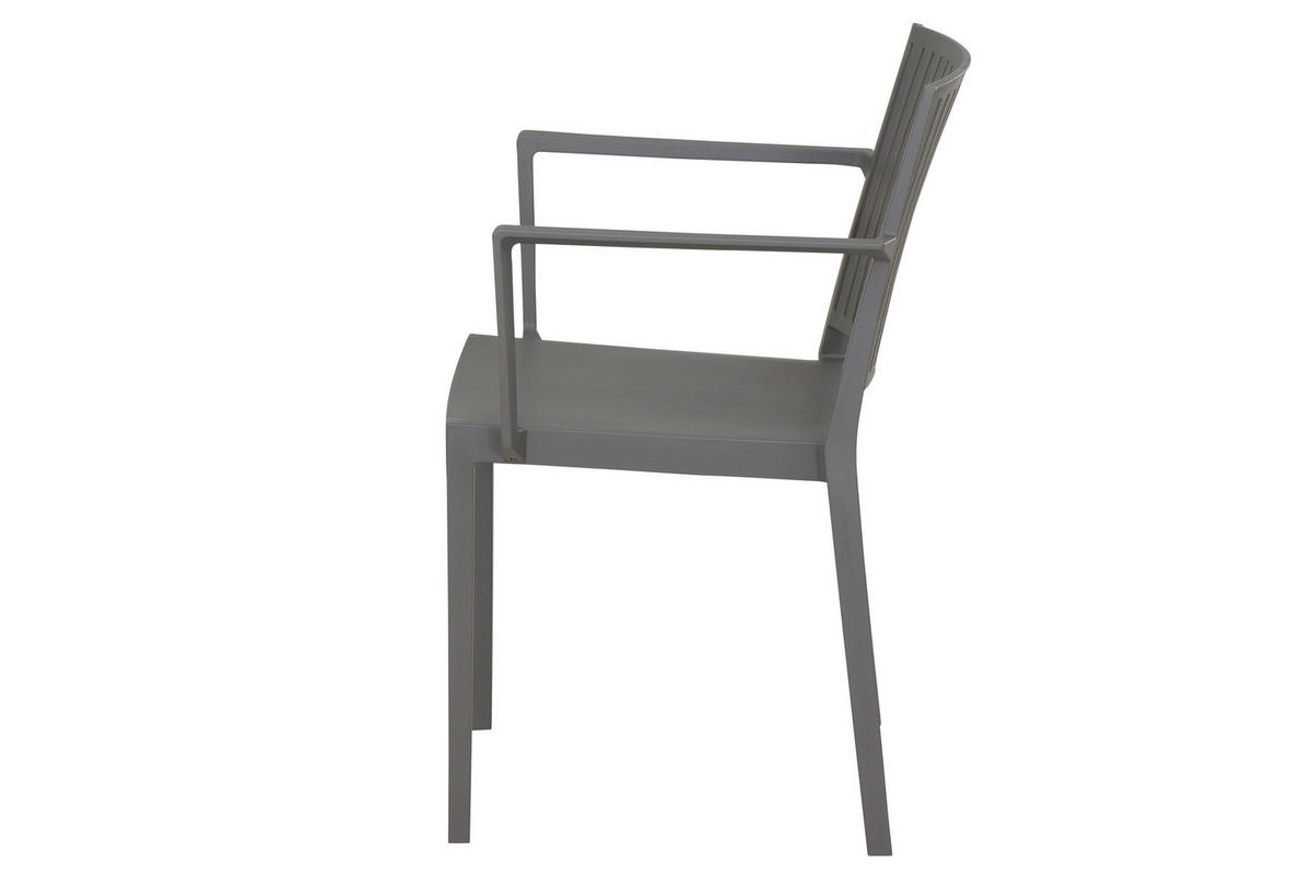 GARTENGARNITUR 5-teilig  - Grau, Basics, Holzwerkstoff/Kunststoff (70/80/110cm) - Siena Garden