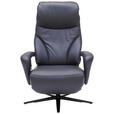 RELAXSESSEL in Leder Schwarz  - Schwarz, Design, Leder/Metall (75/106/88cm) - Dieter Knoll