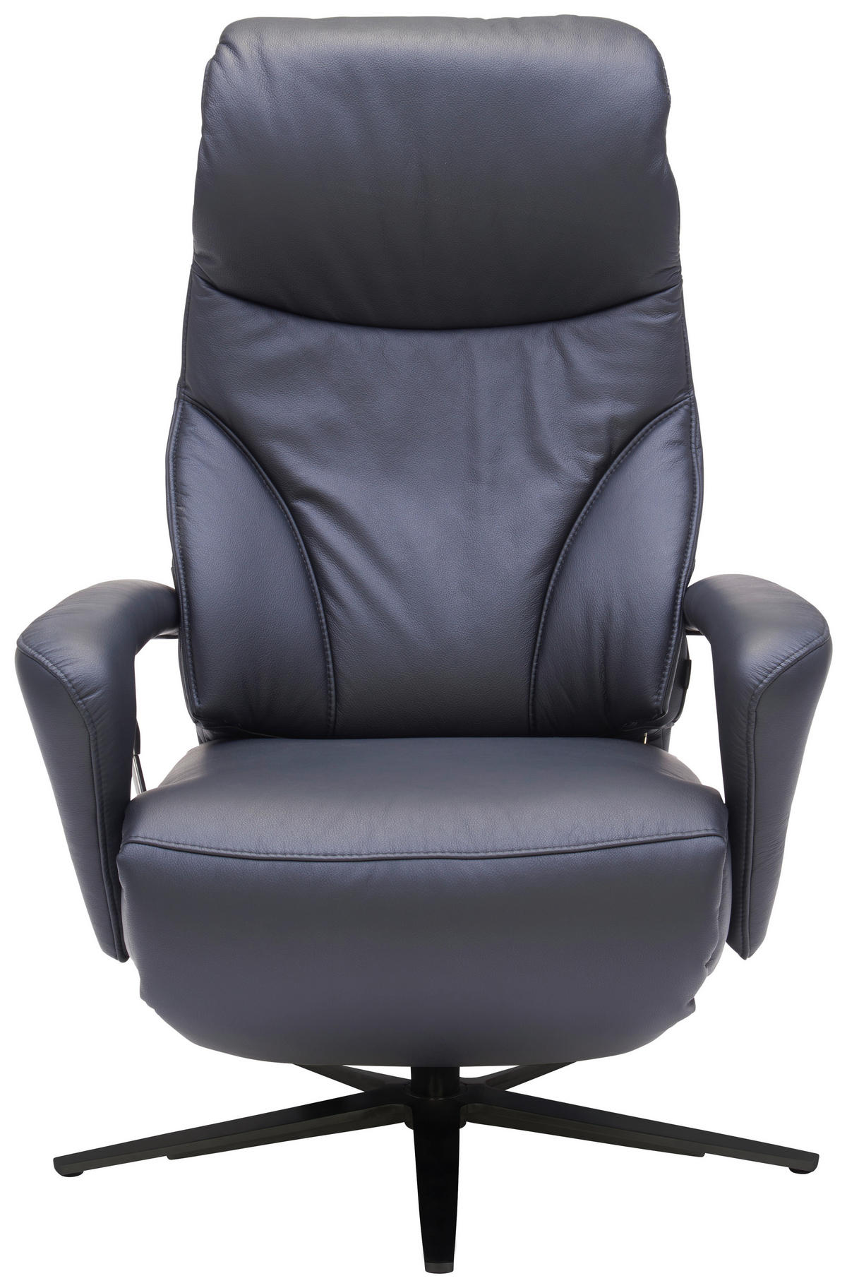 RELAXSESSEL Leder Schwarz  - Schwarz, Design, Leder/Metall (75/106/88cm) - Dieter Knoll