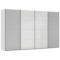 SCHWEBETÜRENSCHRANK 361/223/68 cm,  in 4 Tür(en)  - Chromfarben, KONVENTIONELL, Glas/Holzwerkstoff (361/223/68cm) - Novel