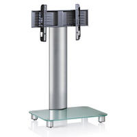 TV-RACK - Silberfarben, Konventionell, Glas/Metall (60/100/44cm) - MID.YOU