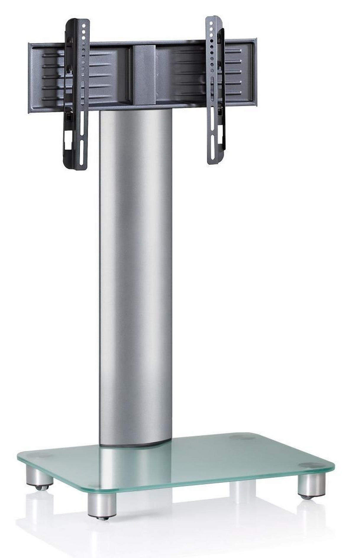TV-RACK - Silberfarben, Konventionell, Glas/Metall (60/100/44cm) - MID.YOU