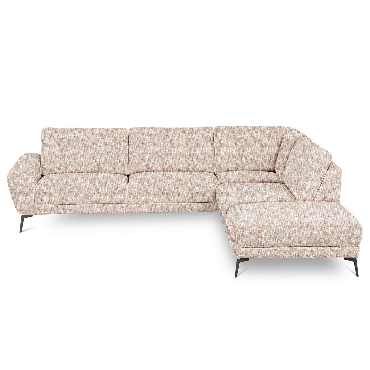 ECKSOFA  Webstoff Blau, Gelb, Rot, Weiss  - Blau/Weiss, Design, Textil/Metall (273/250cm) - Livetastic