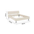 BETT 160/200 cm  in Champagner  - Champagner/Alufarben, Design, Holzwerkstoff/Metall (160/200cm) - Carryhome