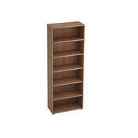 REGAL  80/215,6/40 cm Nussbaumfarben  - Nussbaumfarben/Schwarz, KONVENTIONELL, Holzwerkstoff/Kunststoff (80/215,6/40cm) - Venda