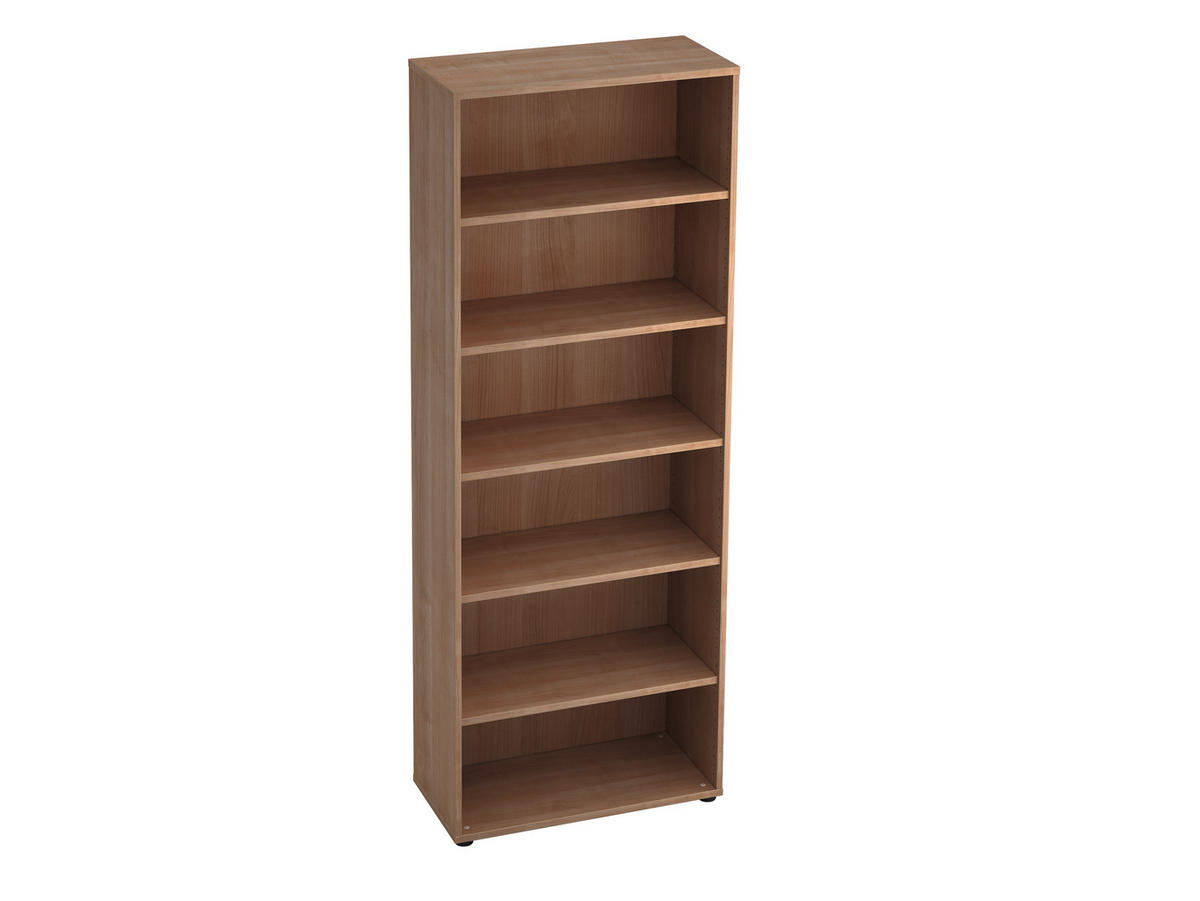 REGAL  80/215,6/40 cm Nussbaumfarben  - Nussbaumfarben/Schwarz, KONVENTIONELL, Holzwerkstoff/Kunststoff (80/215,6/40cm) - Venda
