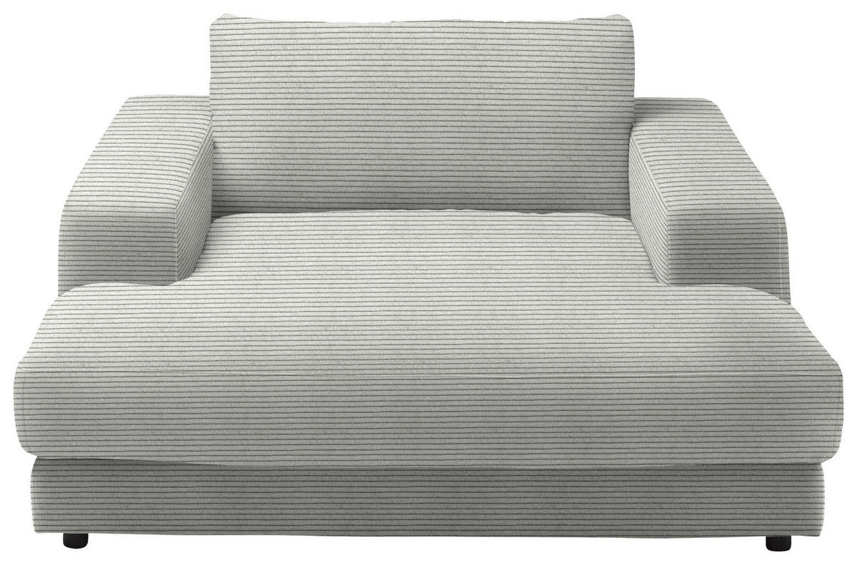 XXL-SESSEL in Feincord Hellgrau  - Hellgrau/Schwarz, Design, Kunststoff/Textil (150/86/170cm) - Lomoco