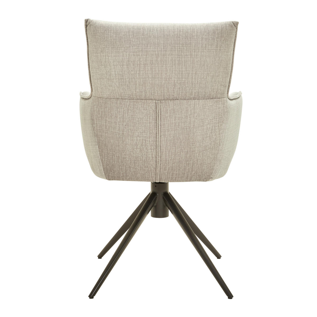 ARMLEHNSTUHL  in Eisen Velours  - Hellgrau/Schwarz, Design, Textil/Metall (58/91/62cm) - Dieter Knoll