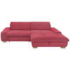 ECKSOFA Beere Cord  - Eichefarben/Beere, Design, Holz/Textil (276/198cm) - SetOne by Musterring