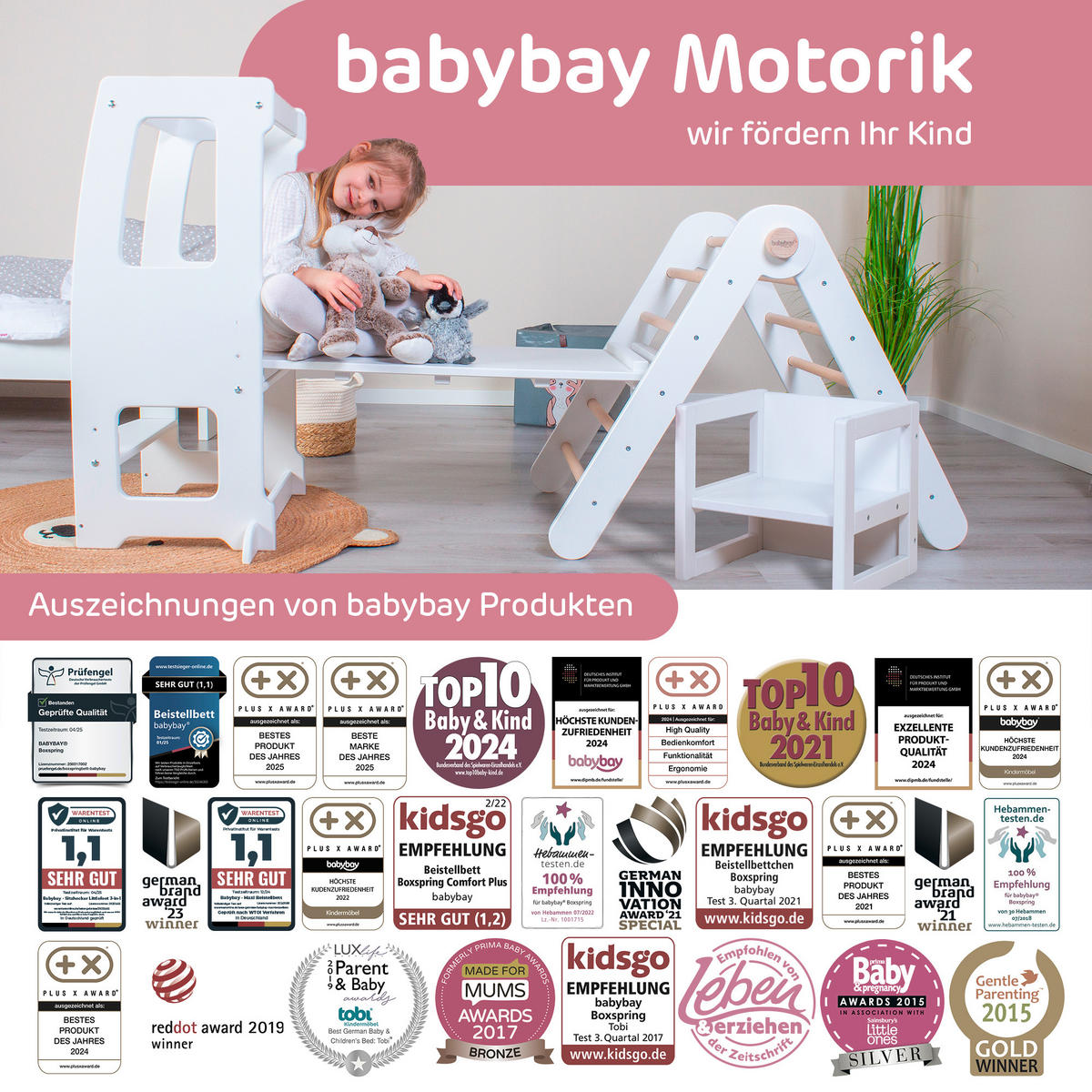 LERNTURM Littlefoot 3-in-1  - Beige, Basics, Holz (32/32/322cm) - Tobi