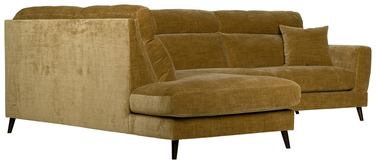 SOFFA i flatväv brun  - brun/mörkbrun, Klassisk, metall/trä (302/98/235/101cm) - Novel