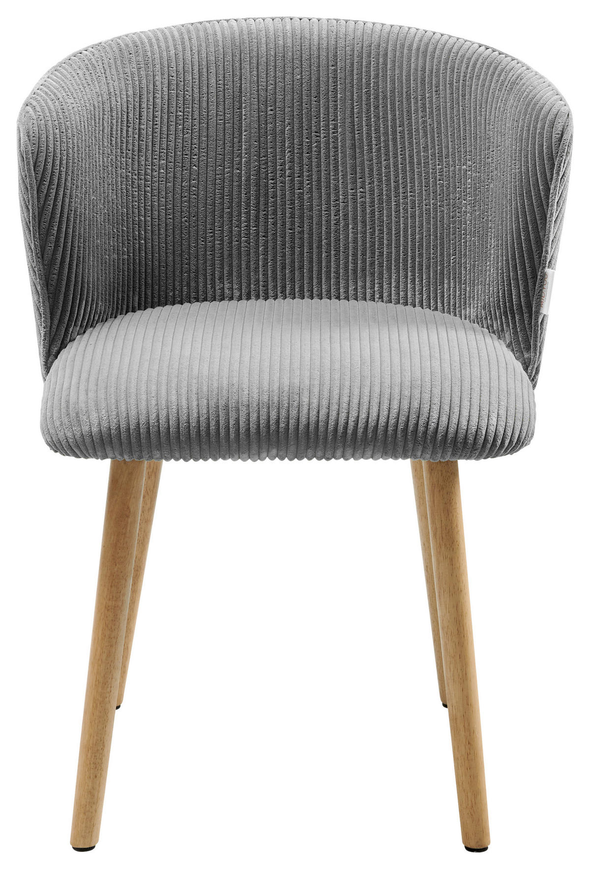STUHL Cord Grau, Naturfarben Buche massiv  - Naturfarben/Grau, LIFESTYLE, Holz/Textil (61/79/61cm) - MID.YOU