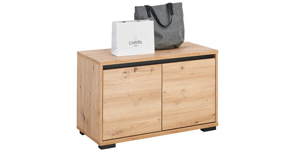 GARDEROBENBANK in 80/50/38 cm - Anthrazit/Eiche Artisan, MODERN, Holzwerkstoff/Kunststoff (80/50/38cm) - Xora