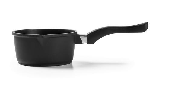 STIELKASSEROLLE Turin 1,1 L  - Edelstahlfarben/Schwarz, KONVENTIONELL, Kunststoff/Metall (16/8,5cm) - Homeware Profession.