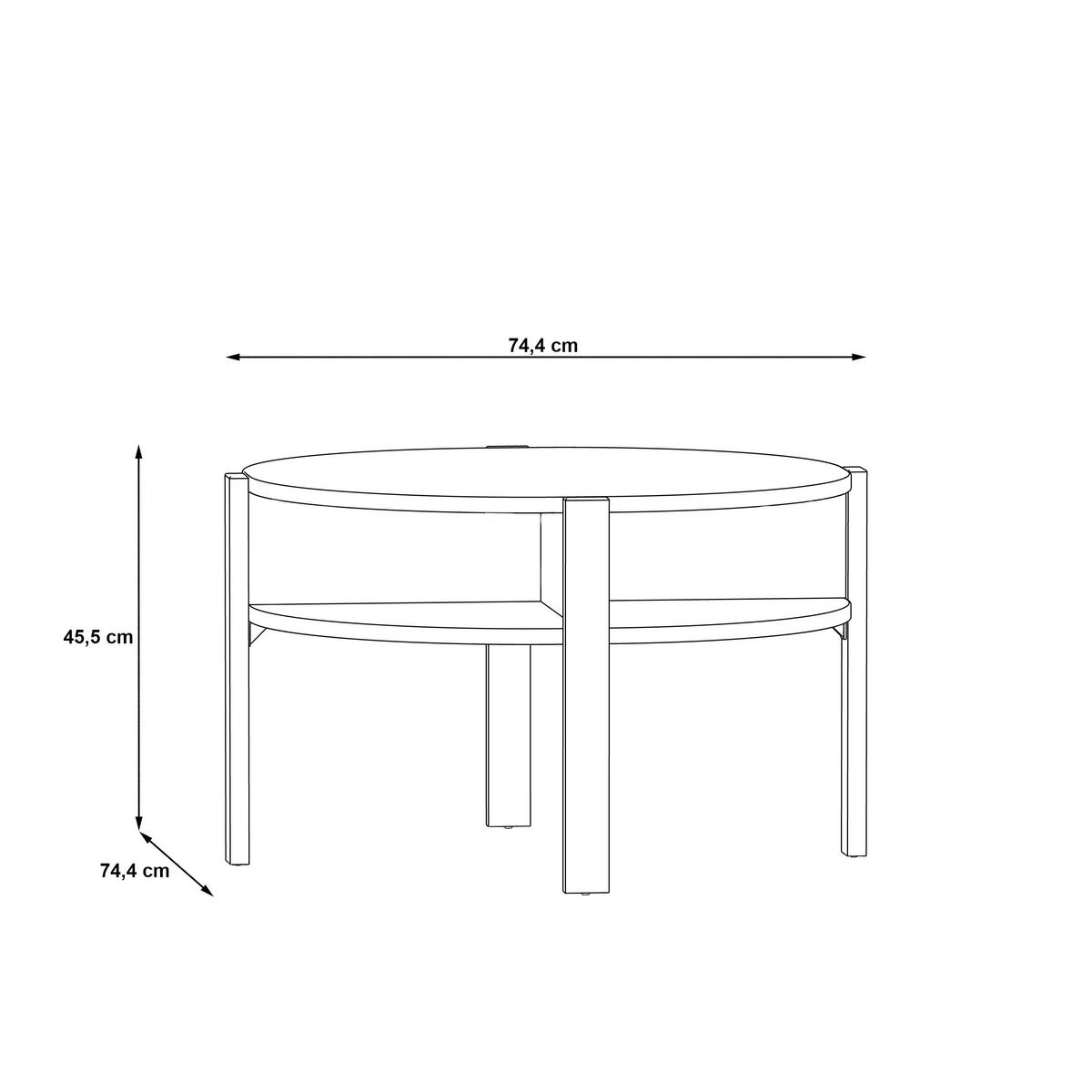 COUCHTISCH in Holzwerkstoff 74,4/74,4/45,5 cm  - Dunkelgrau/Grau, Modern, Holzwerkstoff (74,4/74,4/45,5cm) - Ti'me