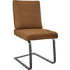 SCHWINGSTUHL  in Stahl Mikrofaser  - Hellbraun/Schwarz, Design, Textil/Metall (46/92/60cm) - Dieter Knoll