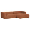 HÖRNSOFFA i chenille brun  - brun/svart, Design, textil/plast (280/175cm) - MID.YOU