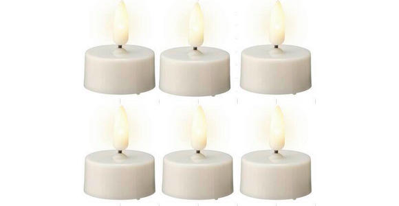 TEELICHT MIT LED - Creme, Basics, Kunststoff (3,8/4,7cm) - Ambia Home