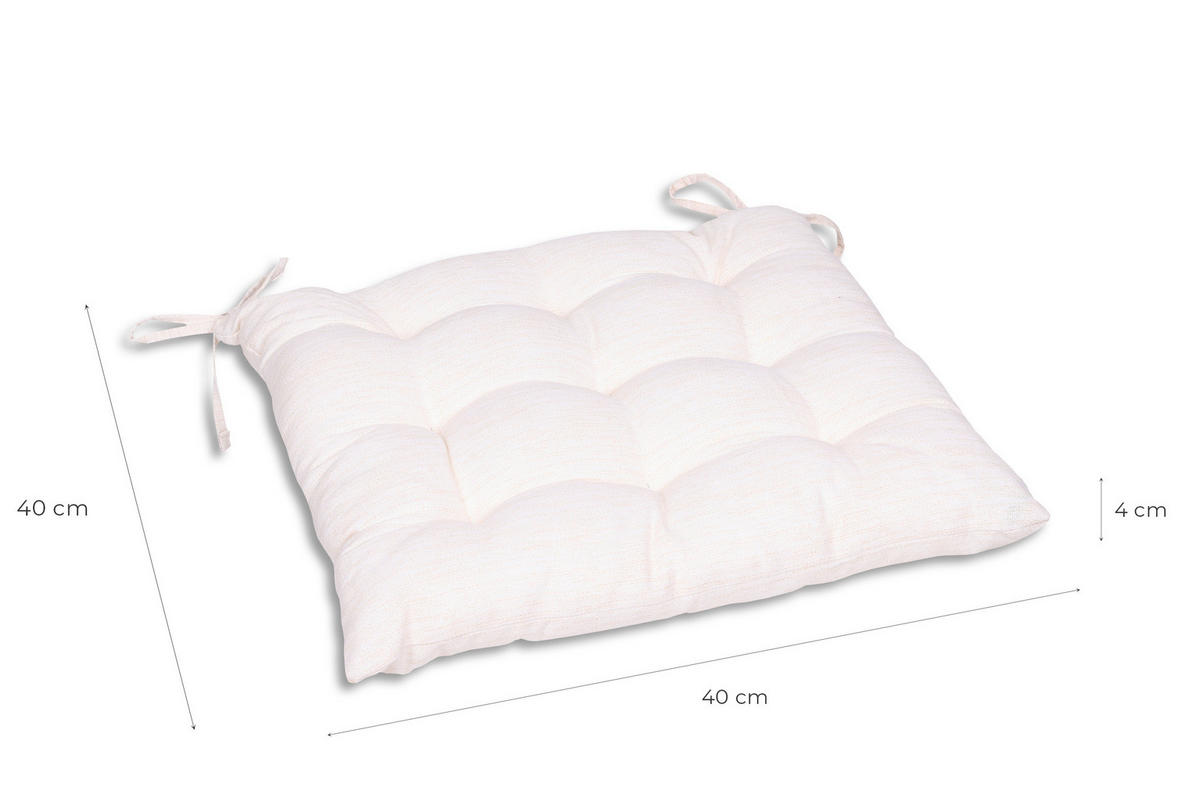GARTENSITZKISSEN in Naturfarben 40/40 cm  - Naturfarben, Design, Textil (40/40cm)