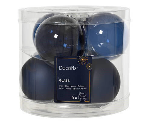 CHRISTBAUMKUGEL-SET 6 cm 6-teilig  - KONVENTIONELL, Glas (6cm)