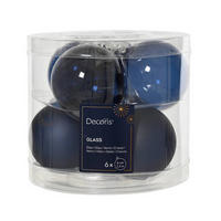 CHRISTBAUMKUGEL-SET 6 cm 6-teilig  - KONVENTIONELL, Glas (6cm)