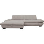 ECKSOFA in Mikrofaser Hellgrau  198/290 cm  - Hellgrau/Schwarz, Design, Textil/Metall (198/290cm) - Xora