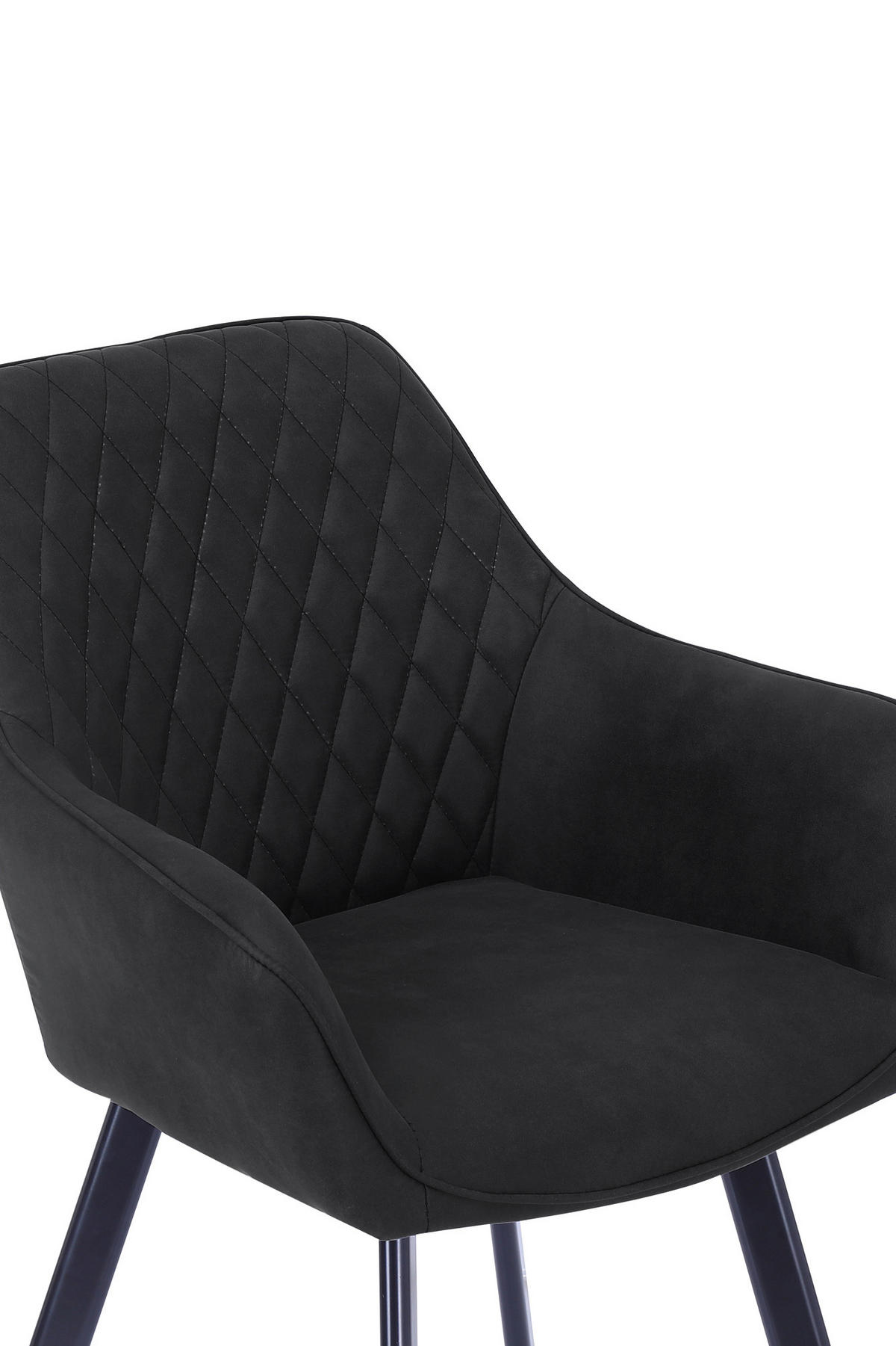 SADA STOLIČIEK S PODRÚČKAMI 2 kus - čierna/antracitová, Modern, kov/textil (56,5/83/63cm) - Livetastic
