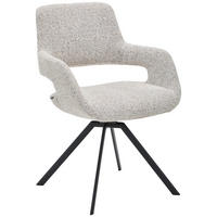 ARMLEHNSTUHL Stahl Struktur  - Sandfarben/Anthrazit, Design, Textil/Metall (59/86/63cm) - Venjakob