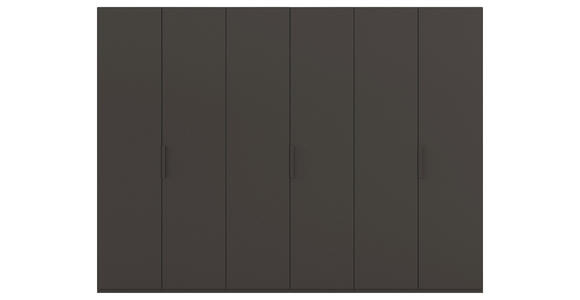 DREHTÜRENSCHRANK 301/235/61 cm,  in Graphitfarben, 6-türig  - Graphitfarben, Basics, Holzwerkstoff/Metall (301/235/61cm) - Novel